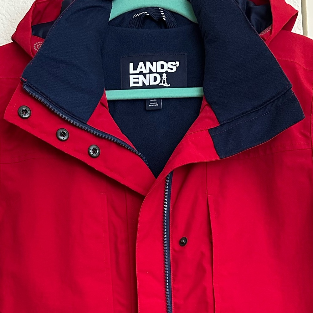 NWOT Lands End Squall Rain Jacket Medium
